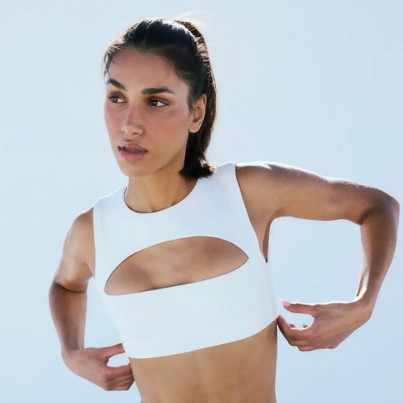 Free People Epic Revenge Sports Bra - White - Size Small - Picture 3 of 3